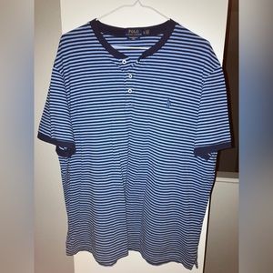 polo xl feather weight mesh.  XL Washed once and shrunk to LG never worn